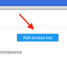 A close-up of the 'Add access key' button