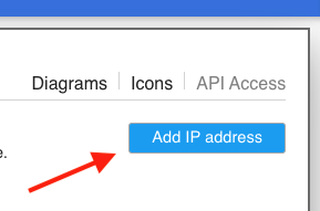 A close-up of the 'Add IP address' button